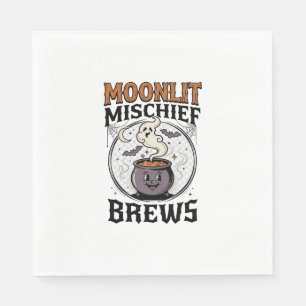 Halloween Witch Moon Mischief Napkin