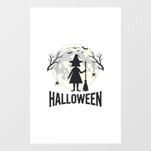Halloween Witch Moon Vintage Engraving Design_1
