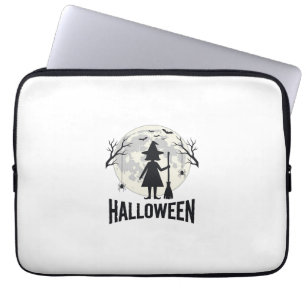 Halloween Witch Moon Vintage Engraving Design_1 Laptop Sleeve