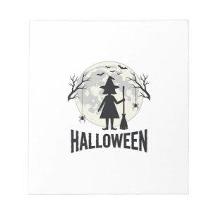 Halloween Witch Moon Vintage Engraving Design_1 Notepad