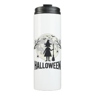 Halloween Witch Moon Vintage Engraving Design_1 Thermal Tumbler