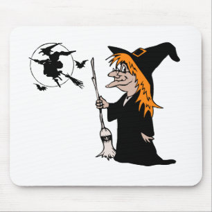 halloween witch mouse pad
