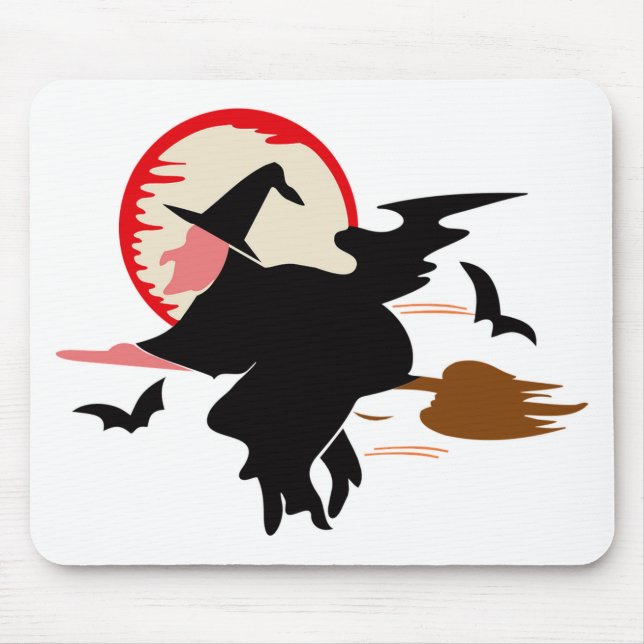 Halloween Witch Mouse Pad (Front)