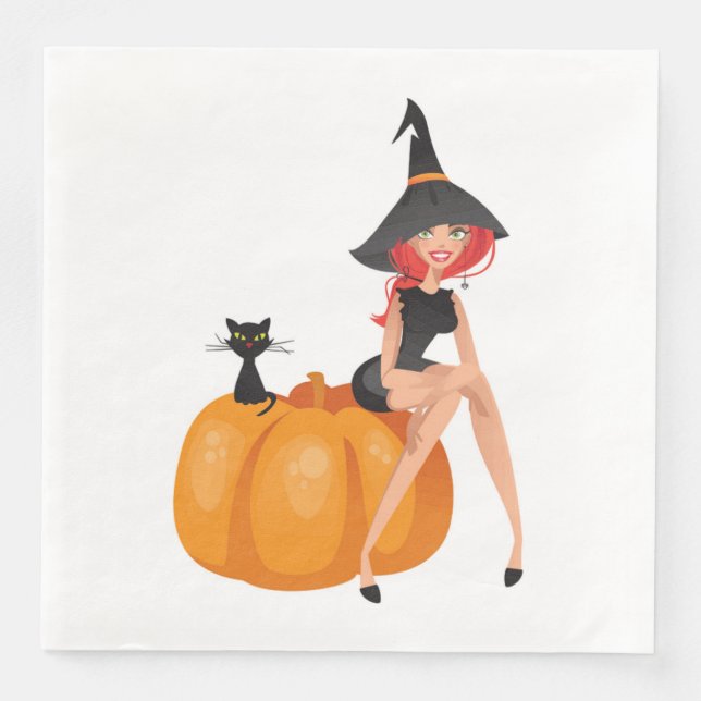 HALLOWEEN WITCH NAPKIN (Front)