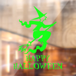 Halloween witch neon green custom text decor
