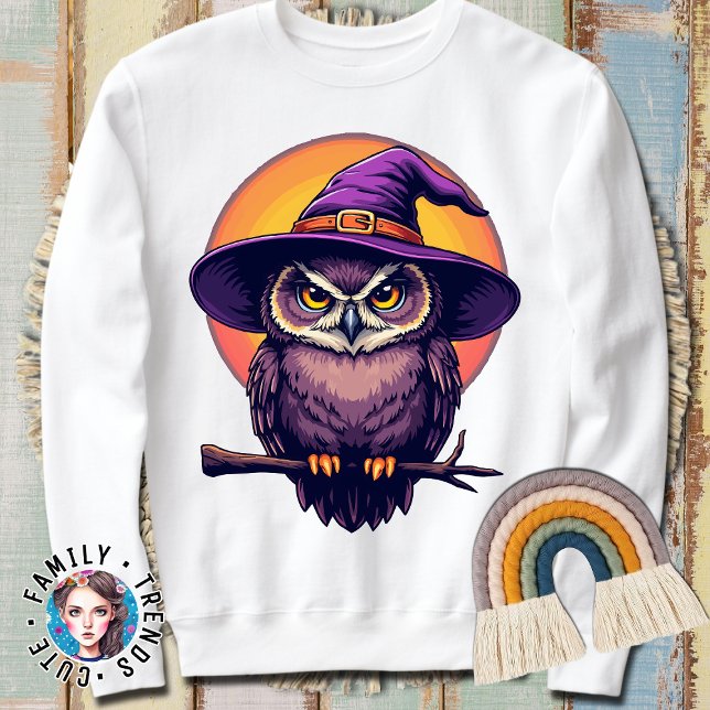 Halloween Witch Owl Sweatshirt (Creator Uploaded)