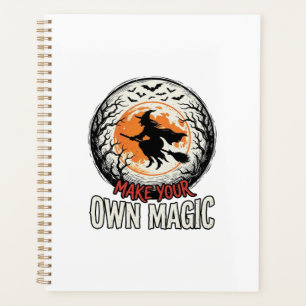 Halloween Witch Own Magic Vintage Shirt Design_1 Planner