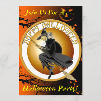 Halloween Witch Party Invitation