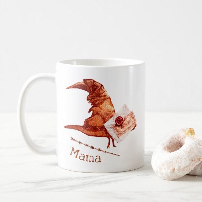 Halloween Witch Personalised Mug (With Donut)