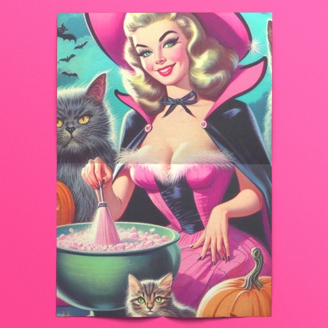 Halloween Witch Pin-up Tissue Paper (Creator Uploaded)