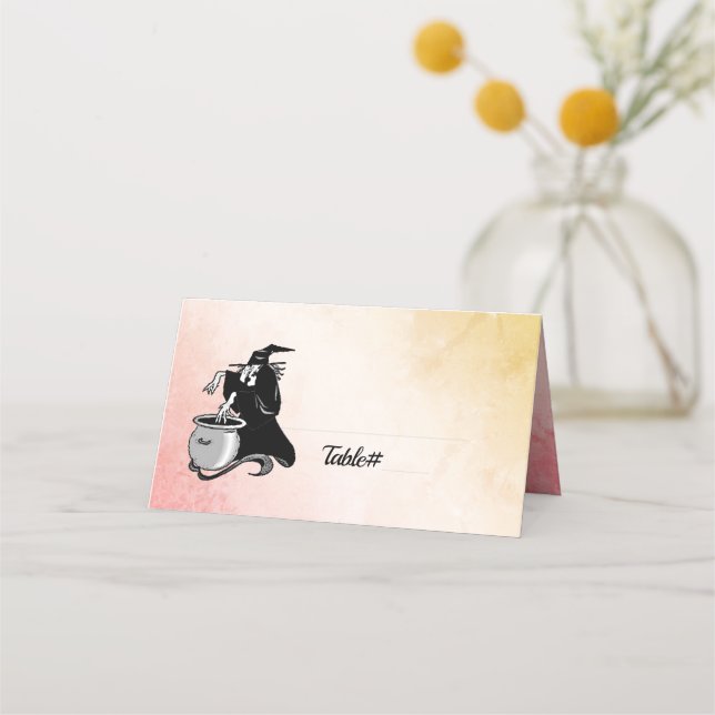 Halloween Witch Place Cards (Front)