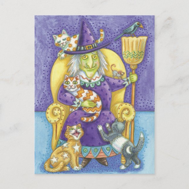 Halloween Witch Postcard (Front)