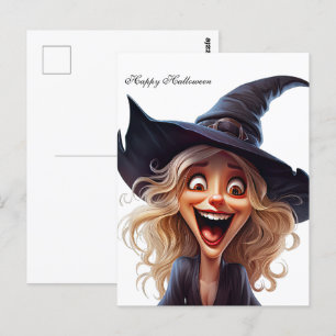 Halloween Witch  Postcard