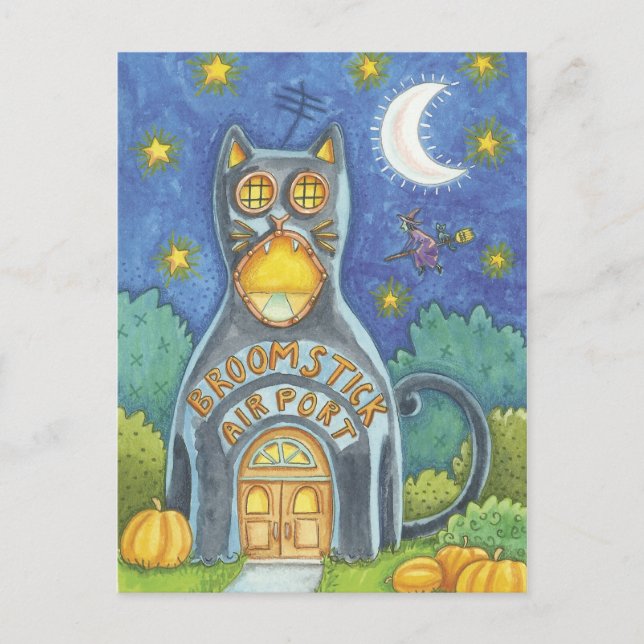 Halloween Witch Postcard (Front)