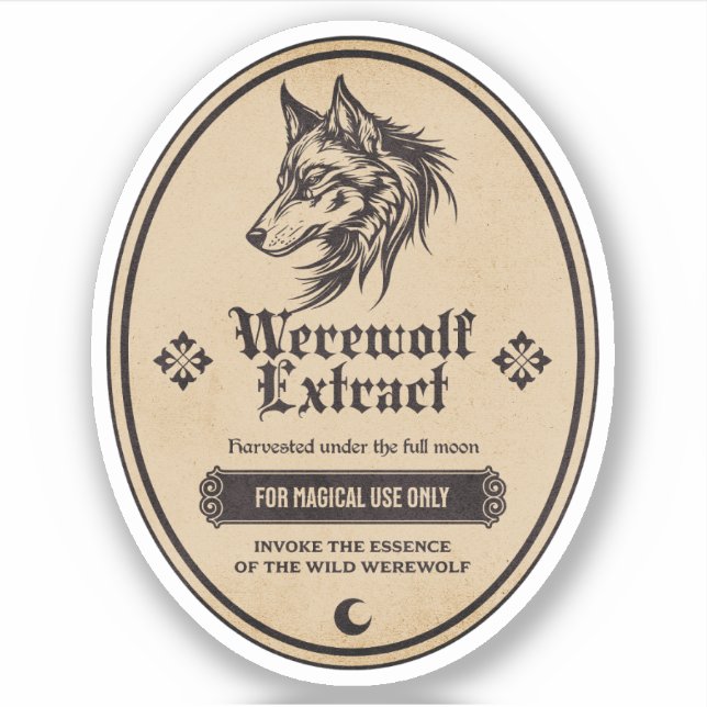 Halloween Witch Potion Apothecary Bottle Label (Front)