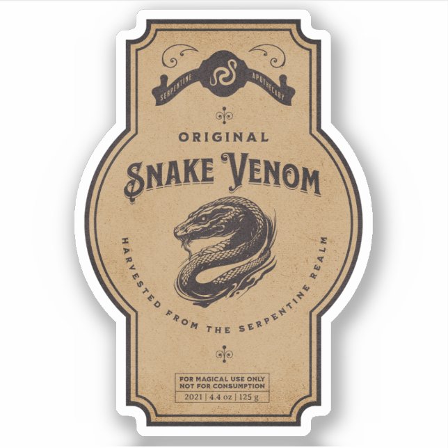 Halloween Witch Potion Apothecary Bottle Label (Front)