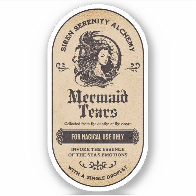 Halloween Witch Potion Apothecary Bottle Label (Front)