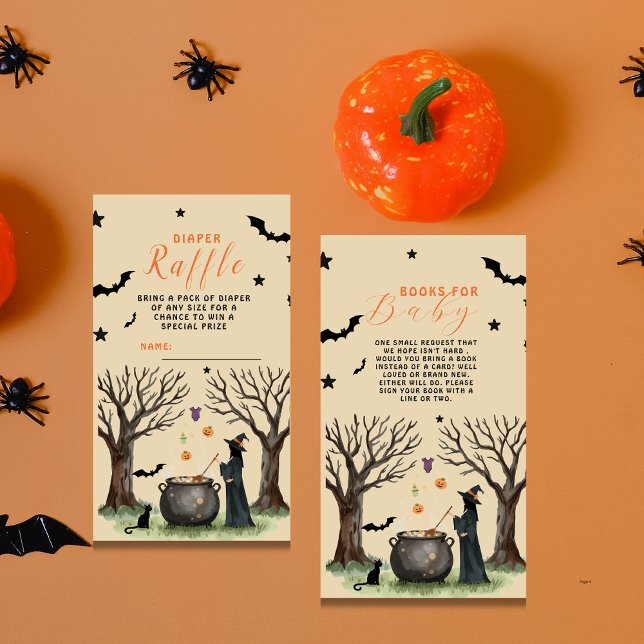 Halloween Witch Potion Baby Shower Diaper Raffle  Enclosure Card (Creator Uploaded)