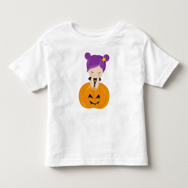 Halloween, Witch, Pumpkin, Boo, Trick Or Treat Toddler T-Shirt (Front)
