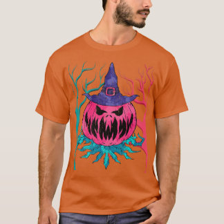 Halloween Witch Pumpkin Costume Jack O Lantern Sca T-Shirt