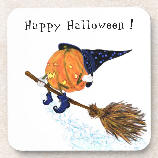 Halloween Witch Pumpkin Flying Coaster (Front)
