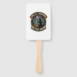 Halloween Witch Pumpkin Night Hand Fan