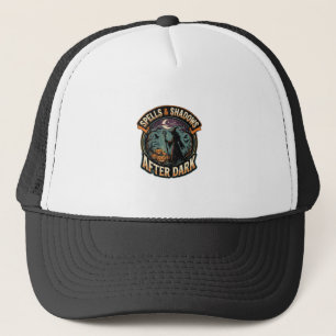 Halloween Witch Pumpkin Night Trucker Hat