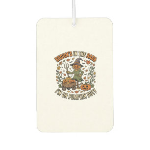 Halloween Witch Pumpkin Patch Humor Car Air Freshener