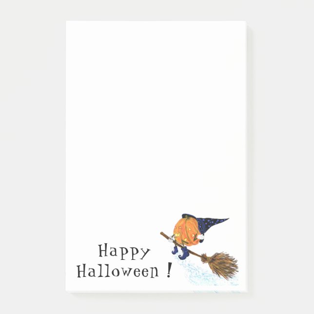Halloween Witch Pumpkin Post-it® Notes (Front)
