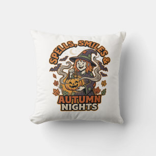 Halloween Witch Pumpkin Vibes Cushion