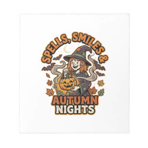 Halloween Witch Pumpkin Vibes Notepad