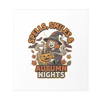 Halloween Witch Pumpkin Vibes Notepad