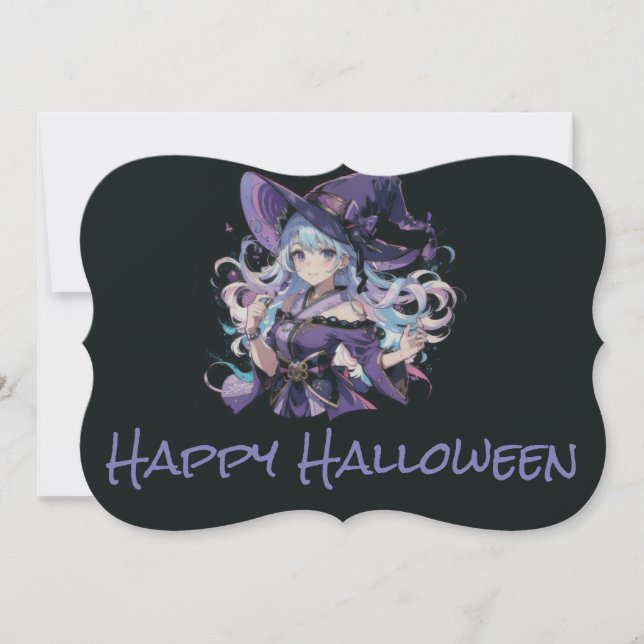 Halloween/Witch/purple Card (Front)