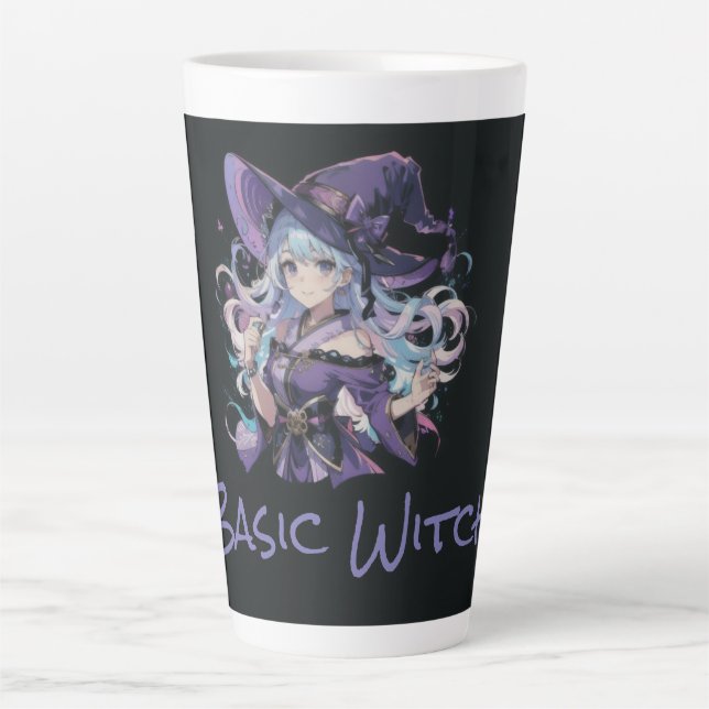 Halloween/Witch/purple Latte Mug (Front)