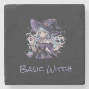 Halloween/Witch/purple Stone Coaster
