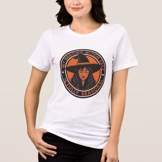 Halloween Witch Quote T-shirt Tri-Blend Shirt (Front)