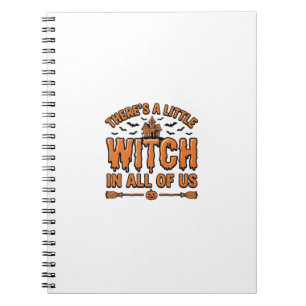 Halloween Witch Quote Vintage Vector Design_1 Notebook