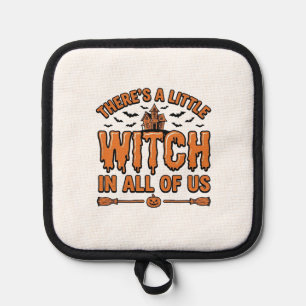 Halloween Witch Quote Vintage Vector Design_1 Pot Holder