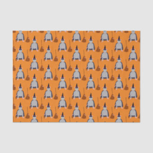 Halloween Witch Rat and Broom Patterned Tissue Paper