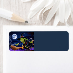 Halloween/Witch Return Address Label