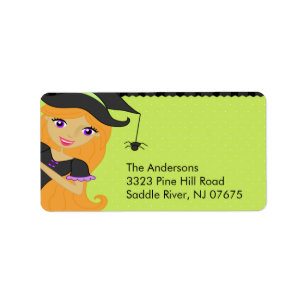 Halloween Witch Return Address Label