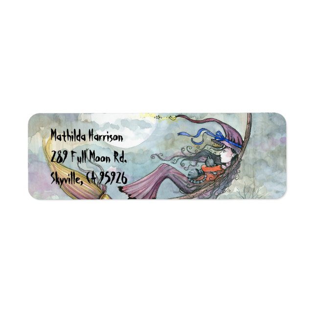 Halloween Witch Return Address Labels (Front)