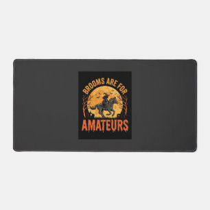 Halloween Witch Rider Horse Brooms Are For Amateur Desk Mat