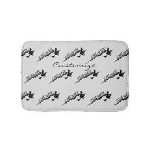 Halloween Witch Riding Broom Thunder_Cove Bath Mat