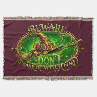 Halloween Witch Saying Cozy All-Year Blanket