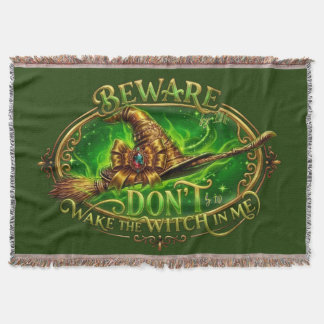 Halloween Witch Saying Cozy Year-Round Blanket