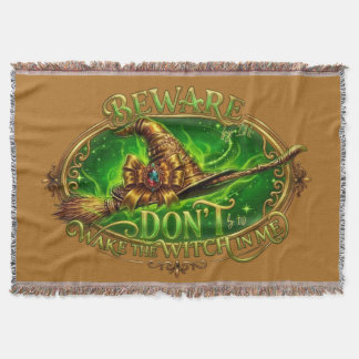 Halloween Witch Saying Cozy Year-Round Blanket
