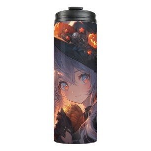 Halloween witch scene thermal tumbler