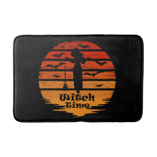 Halloween witch season bath mat