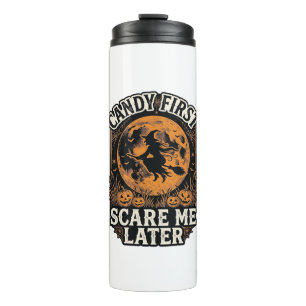Halloween Witch Shirt Candy Scary Vintage Engravin Thermal Tumbler